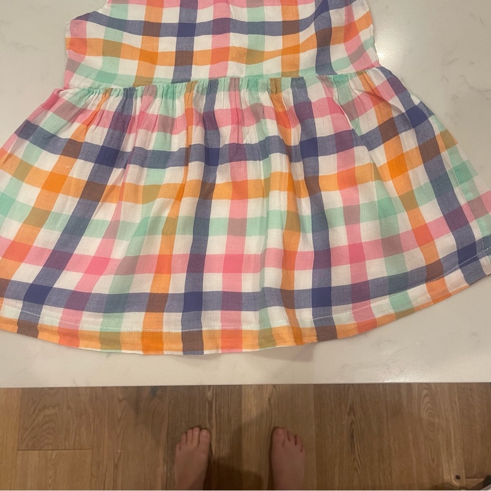 Mini Boden Checkered Spaghetti Strap Top 7-8 - Picture 2 of 8